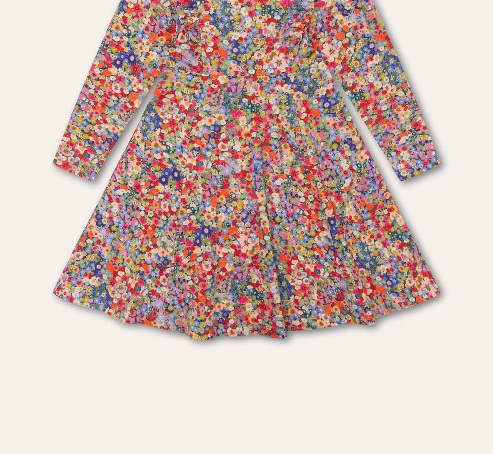 NEW OILILY girl's daisley long sleeve floral dress in navy